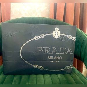 Prada Black Paper Shopping/Gift Bag